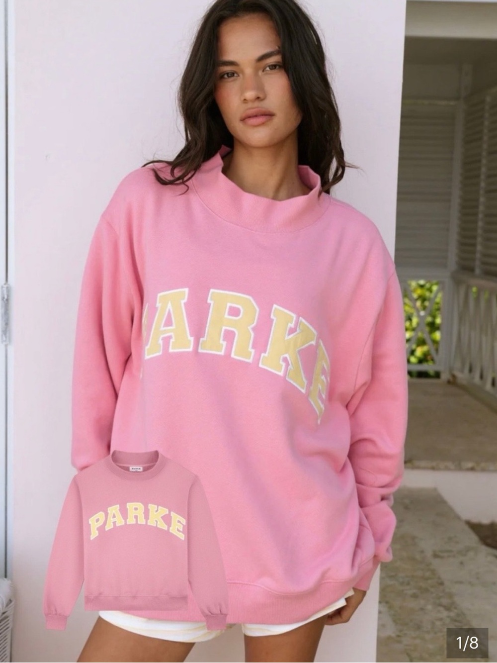 PARKE Varsity Sweatshirt Heritage Starburst Summerland Collection S/M NWT - Picture 3 of 9